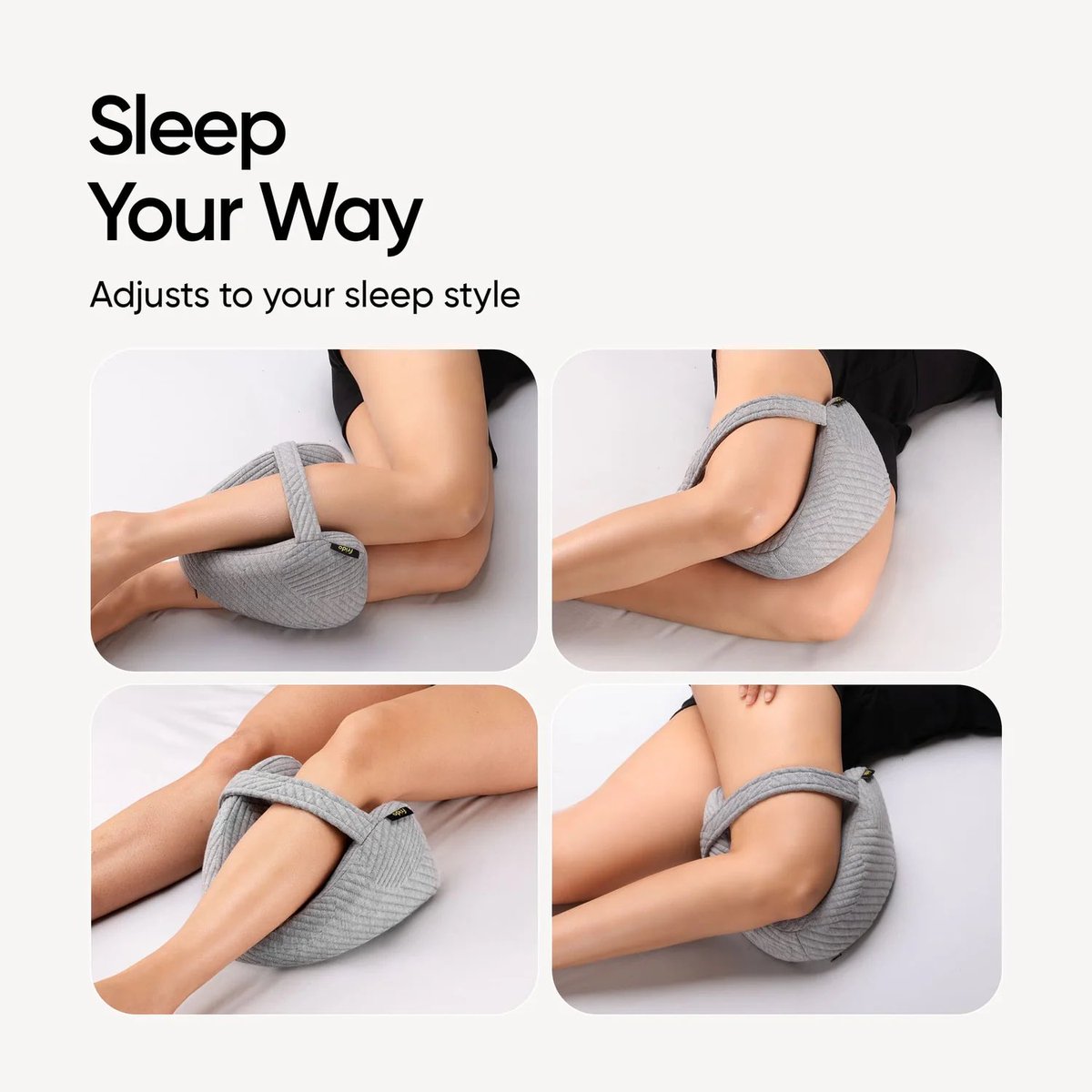 Do you know someone who keeps pillows between legs while sleeping ? We made it easy for them with Frido Knee pillow. This just works and doesn't slip, i am not saying its innovative but its our own 💕