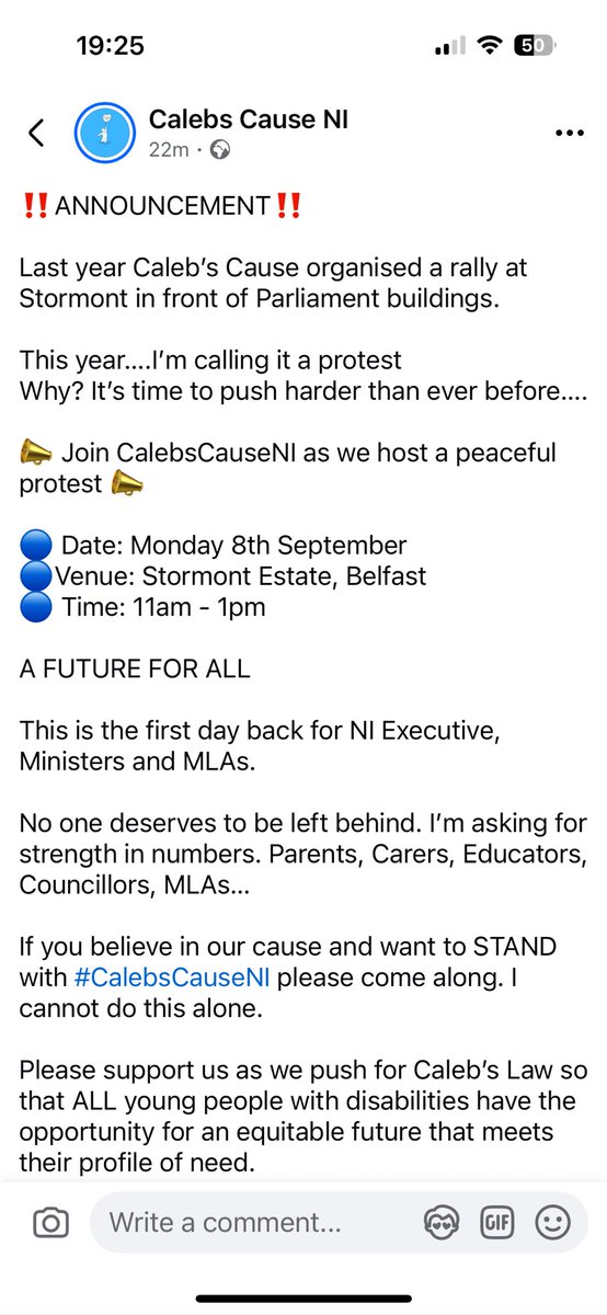 CalebsCauseNI (Alma White) (@calebscauseni) on Twitter photo Important announcement below! Please support us as we enter into a second year of campaigning 💙#CalebsCauseNI #Post19 #SEND <a href="/Chris_McClem/">Christine McClements</a> <a href="/joanne_sansome/">Joanne Sansome</a> <a href="/castleDD/">Dermot Devlin he/him</a> <a href="/shakespeare_d/">Deirdre #HarrysLaw💛</a> <a href="/dunkingwithfish/">Sheenagh 🇮🇪 💙</a> <a href="/kazpyper/">Kaz 🦋💜🦋</a> <a href="/friendsofstg/">Friends of St Gerard’s</a> <a href="/StGerardsSS/">St. Gerard’s Special School</a> <a href="/robbeorn/">Robbie Meredith</a> <a href="/taramillstv/">Tara Mills</a> <a href="/utv/">UTV</a> <a href="/GMB/">Good Morning Britain</a> <a href="/bbctheview/">BBC The View</a> Important announcement below! Please support us as we enter into a second year of campaigning 💙#CalebsCauseNI #Post19 #SEND <a href="/Chris_McClem/">Christine McClements</a> <a href="/joanne_sansome/">Joanne Sansome</a> <a href="/castleDD/">Dermot Devlin he/him</a> <a href="/shakespeare_d/">Deirdre #HarrysLaw💛</a> <a href="/dunkingwithfish/">Sheenagh 🇮🇪 💙</a> <a href="/kazpyper/">Kaz 🦋💜🦋</a> <a href="/friendsofstg/">Friends of St Gerard’s</a> <a href="/StGerardsSS/">St. Gerard’s Special School</a> <a href="/robbeorn/">Robbie Meredith</a> <a href="/taramillstv/">Tara Mills</a> <a href="/utv/">UTV</a> <a href="/GMB/">Good Morning Britain</a> <a href="/bbctheview/">BBC The View</a>