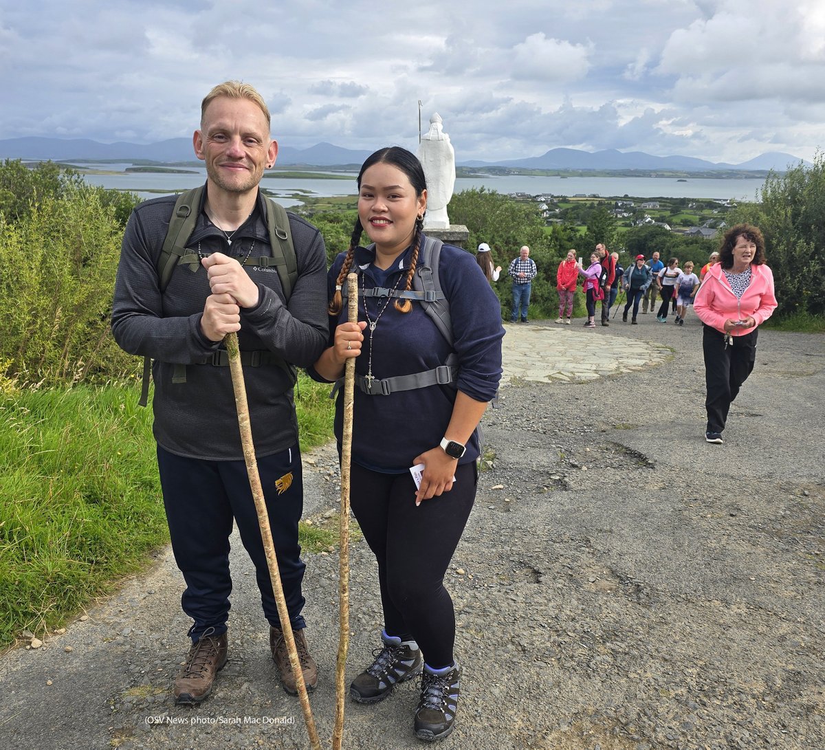 Over 6,000 pilgrims climbed the 2,500-foot summit of Ireland's holy mountain, Croagh Patrick, for "Reek Sunday" on July 27.  The "Reek," as Croagh Patrick is popularly known locally, is where St. Patrick is reputed to have spent 40 days of fasting in the fifth century.
Archbishop