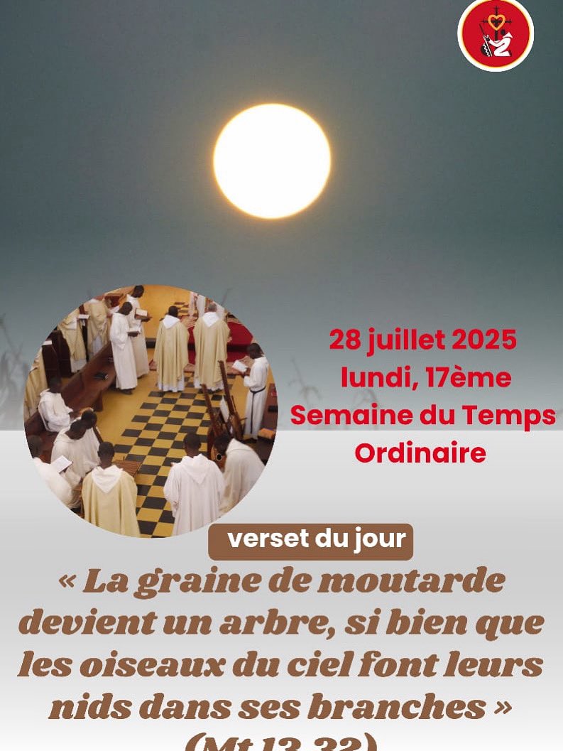 @abbayedekeurmoussa 
<a href="/KeurMoussa/">Abbaye de KeurMoussa</a> 
#abbayedekeurmoussa 
#versetdujour 

« C’est la plus petite de toutes les #semences, mais, quand elle a poussé, elle devient un arbre, si bien que les oiseaux du ciel viennent et font leurs nids dans ses branches. », Mt 13,32 
#gaudiapacis