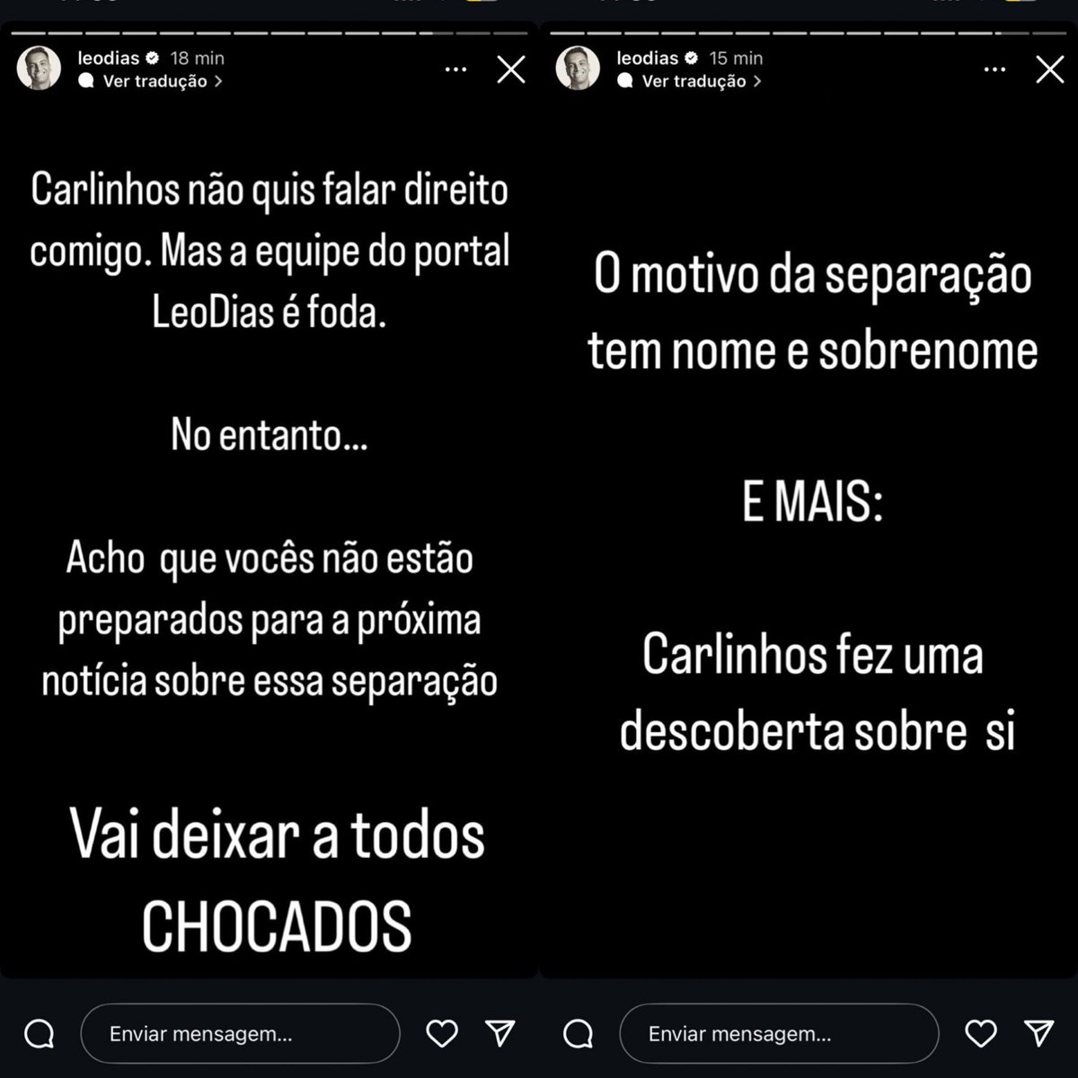 comentaMarioo's tweet image. Léo Dias revelou que Carlinhos Maia fez uma descoberta pessoal e garantiu que o fim do casamento com Lucas Guimarães tem um responsável com nome e sobrenome.
