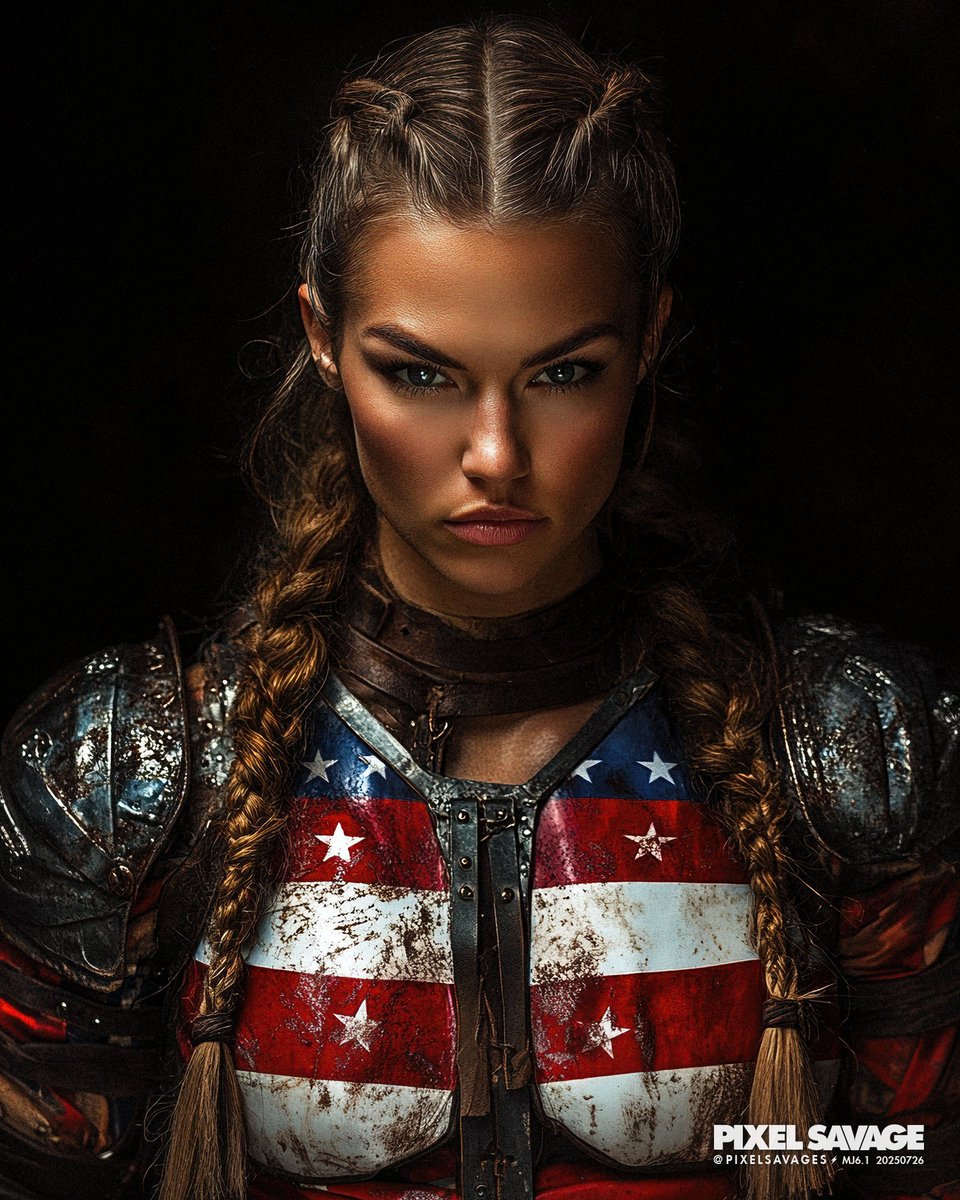 American Viking 🇺🇸⚔🇺🇸
She doesn't kneel for flags.
She carries them through fire.

Another one from the Archives
