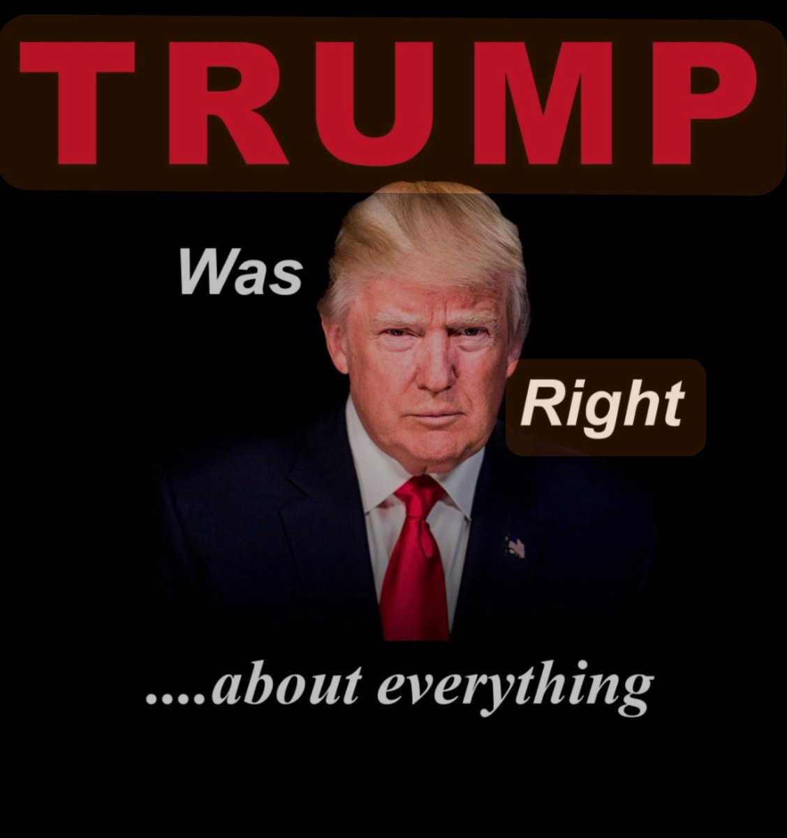 Trump is 100% 
 Right so far 
About Everything 🇺🇸💪🔥🫵♥️👏🏻🤩🇺🇸💪