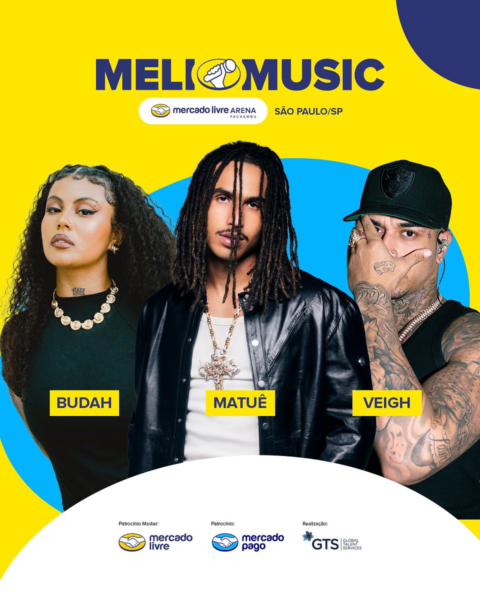 sexta tem show no Meli Music, na Arena Pacaembu! quem vai??