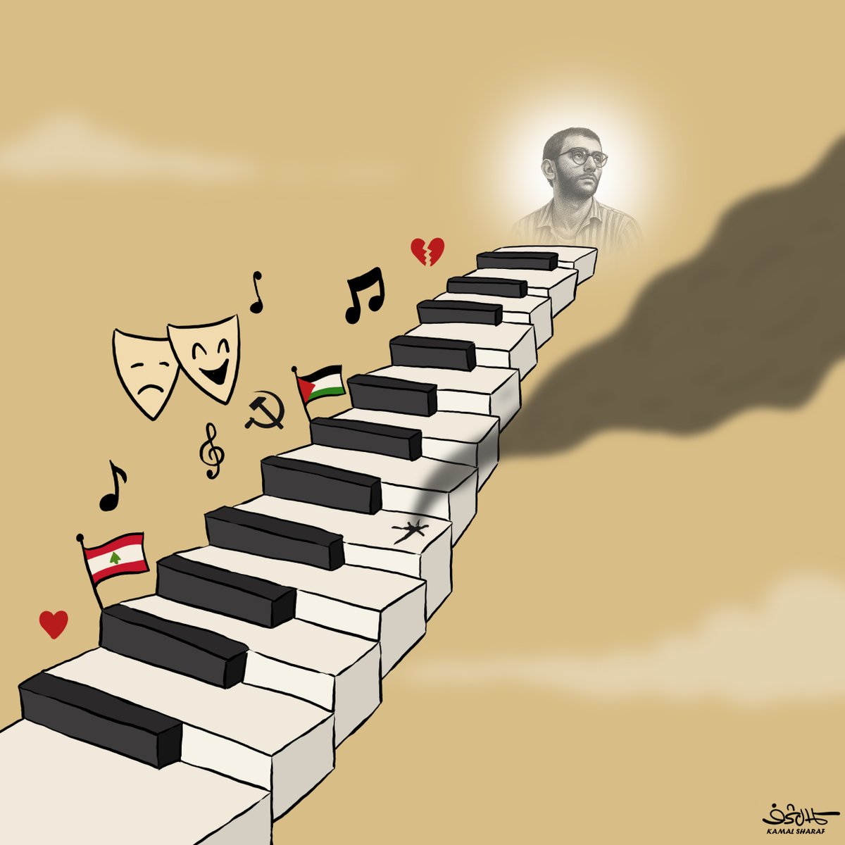 زياد الرحباني 
#كاريكاتير