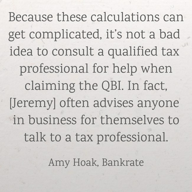 JWellsTax's tweet image. 💡 Business owner? Side hustler? Contractor?
👍 You might qualify for the Qualified Business Income Deduction (QBID).
🧮 But the calculations can get complicated with phaseouts, payroll, and fixed assets.
📰 Here’s the article where I break this down: bankrate.com/taxes/qualifie…