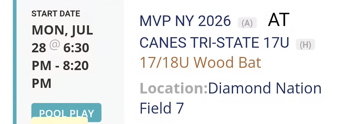 Tonight 6:30 Field 7 Diamond Nation I will be starting tonight game for the TriState Canes. <a href="/j_murph35/">John Murphy</a>  <a href="/canes_ny/">Canes Baseball Tri-State</a> <a href="/CPBacademy/">CPBA</a> <a href="/coachgambs/">Gambs</a>