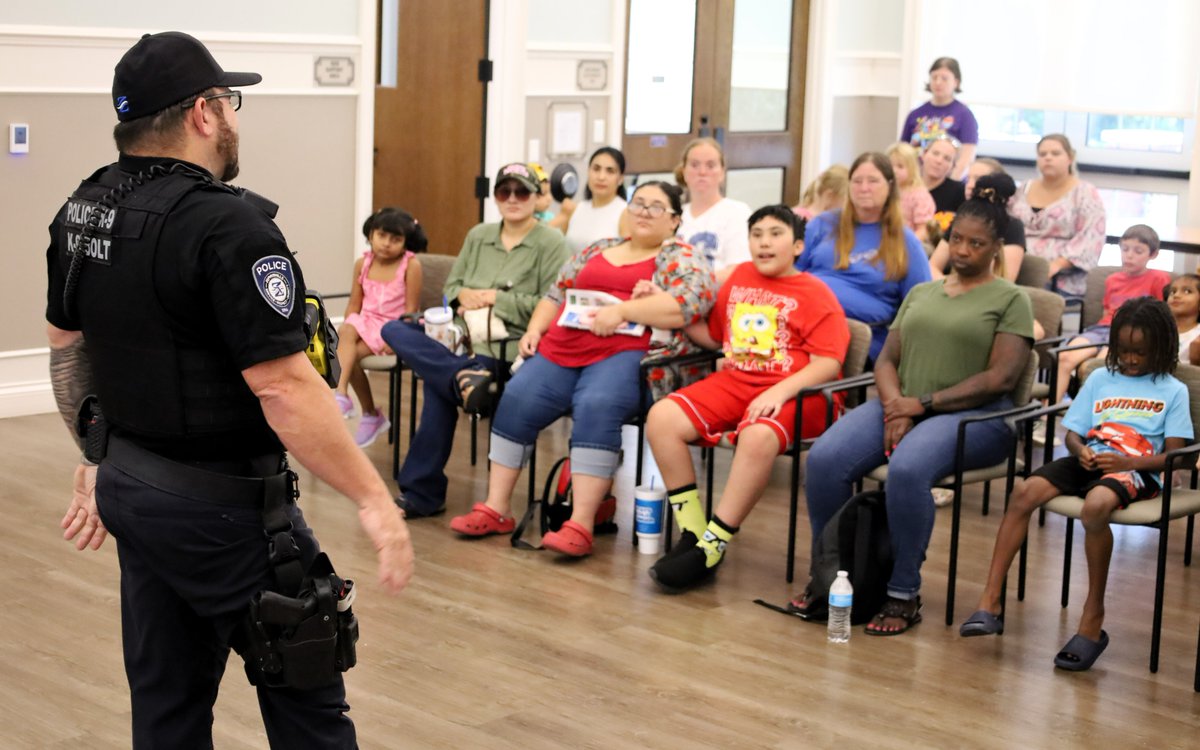 ZephyrhillsPD's tweet image. A big thank you to the @ZephyrhillsCity Public Library for recently hosting our @ZephyrhillsPD K9 Unit as part of their Summer Reading Events Program.

ZPD Officer Limoges and his partner, K9 Woody — gave an exciting demonstration to local families at Zephyrhills City Hall.🐾