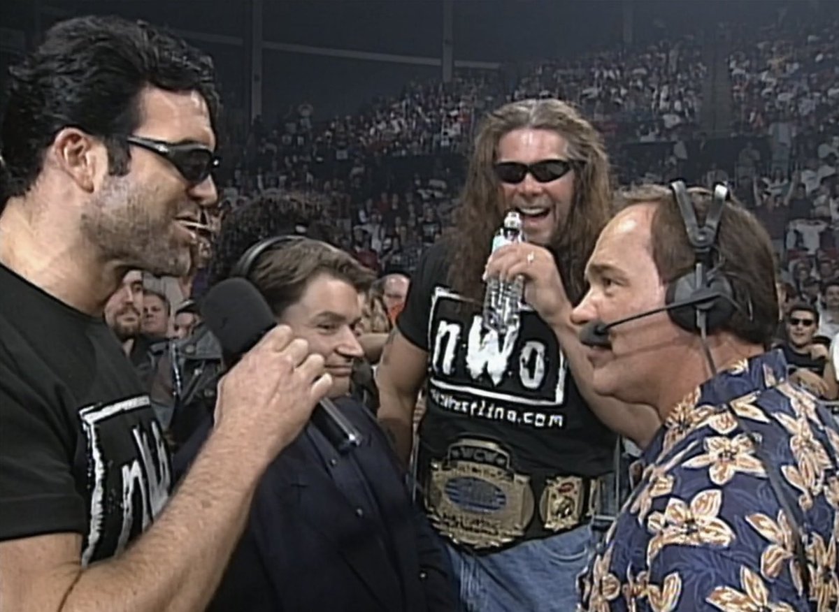 garydinsdale's tweet image. Something WCW did so well with the nWo angle was making traditional heels stand up to the nWo and manipulate the crowd into giving them babyface reactions. The best example of this was Larry Zbyszko.