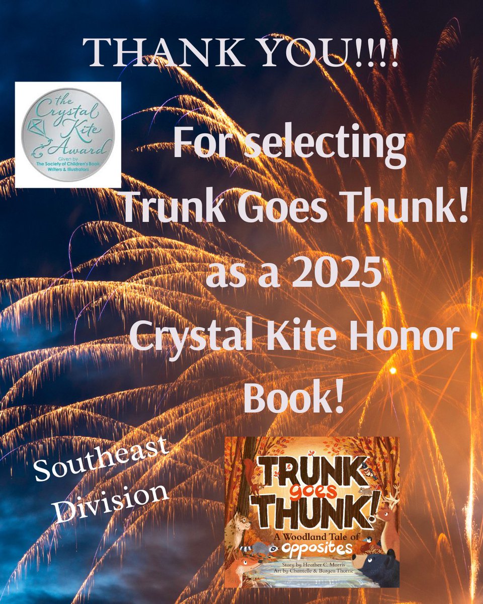 Heather C. Morris - Updates Only (@morrwriting) on Twitter photo A HUGE thank you to everyone who voted in the #crystalkiteawards for SCBWI! Thanks to you, TRUNK GOES THUNK! - written by me and lushly illustrated by <a href="/chantelleburgen/">Chantelle and Burgen</a> - was voted the Crystal Kite Honor book for the Southeast region!! Thank you!!! A HUGE thank you to everyone who voted in the #crystalkiteawards for SCBWI! Thanks to you, TRUNK GOES THUNK! - written by me and lushly illustrated by <a href="/chantelleburgen/">Chantelle and Burgen</a> - was voted the Crystal Kite Honor book for the Southeast region!! Thank you!!!