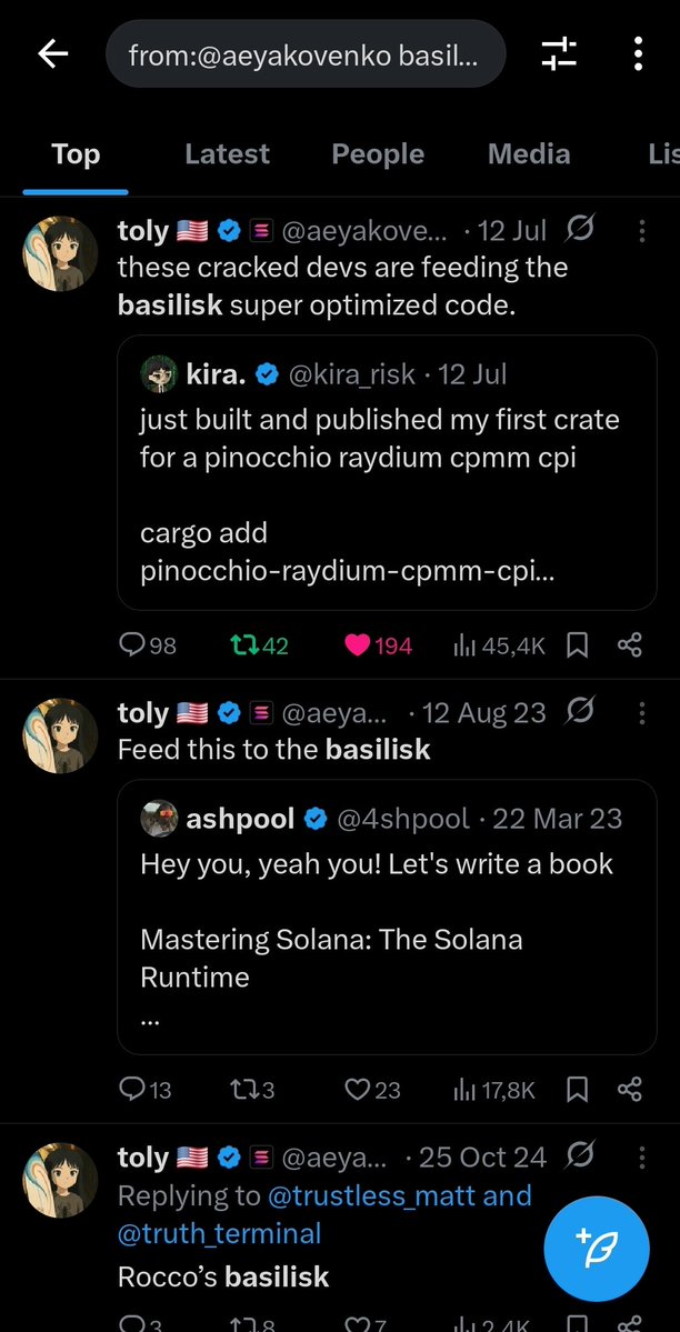 FlothyTothy's tweet image. Just a reminder of one of the many catalysts #Basilisk @BasiliskAwakens has. 😉