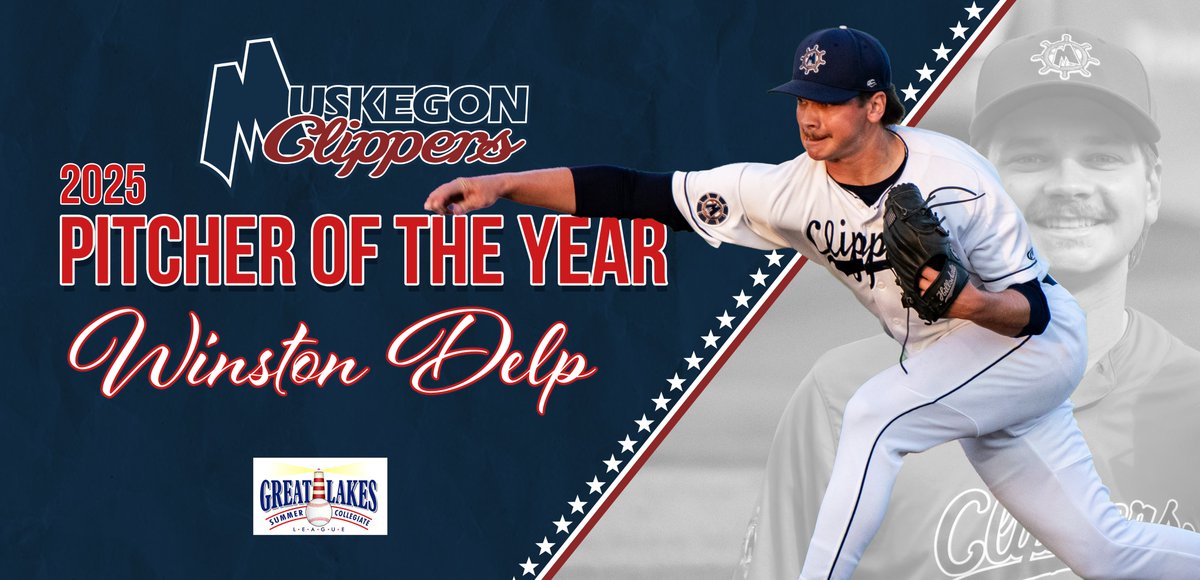 MuskegonClipper's tweet image. 2025 Clippers Season Team Awards:
The 2025 Clippers Pitcher of the Year award goes to Winston Delp out of Hillsdale College!
He finished the year 1-0, with a 3.66 ERA in 13 games. Pitching 19.2 innings with 22 hits, striking out 9, walking just 5.
@DelpWinston
@HCChargers