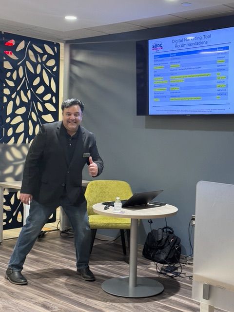 Mason SBDC's workshop on Thus, July 24, 2025 at Office Evolution (Herndon) was led by Hussain Shah (Digital Marketing SME, Mason SBDC). The workshop was attended by 19 business owners who learnt about strategies and tools that can be used to assess a website.