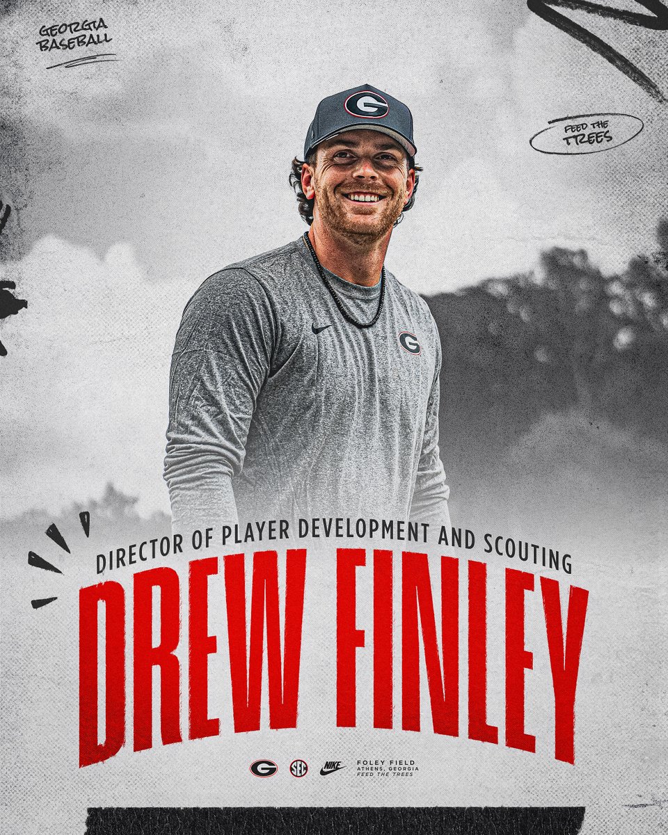 Welcome to the 706, Drew!👋

Drew Finley joins the Georgia Baseball staff as the Director of Player Development, Video and Scouting. 

📰 gado.gs/dbb

#GoDawgs