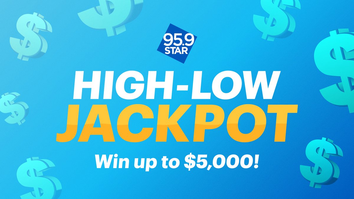Now introducing BONUS PLAYS with STAR 95.9's High-Low Jackpot! 🤑💸

Listen weekdays for our BONUS PLAYS for an extra chance to WIN! 💰

Find out when the next BONUS PLAYS will be by downloading the Seekr app.📲

See full contest details 🔗➡️ bit.ly/45nRG4Z