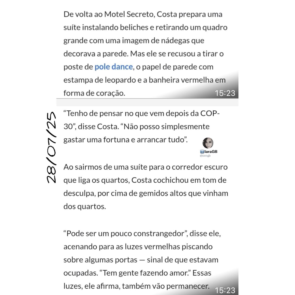 iaragb's tweet image. Vai ter turismo sexual legalizado na Cocôp30⁉️

Motéis farão adaptações em quartos com características totalmente sexuais⁉️