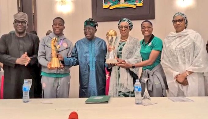 QualityQuadry's tweet image. No Nigeria President dead or alive ever hosted the Super Falcons & treated them like Tinubu did today.
Don't forget that the same Super Falcons have won the WAFCON for 9th time before now.
A TRUE LEADER & FATHER OF ALL GENDERS! ✌️