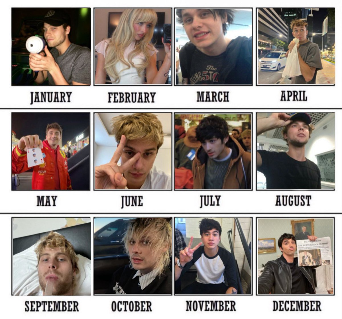 calums4lyfer's tweet image. your birth month = my favs so tell me😁😁 (had to add luke and michael twice since i couldn’t think of anyone else)