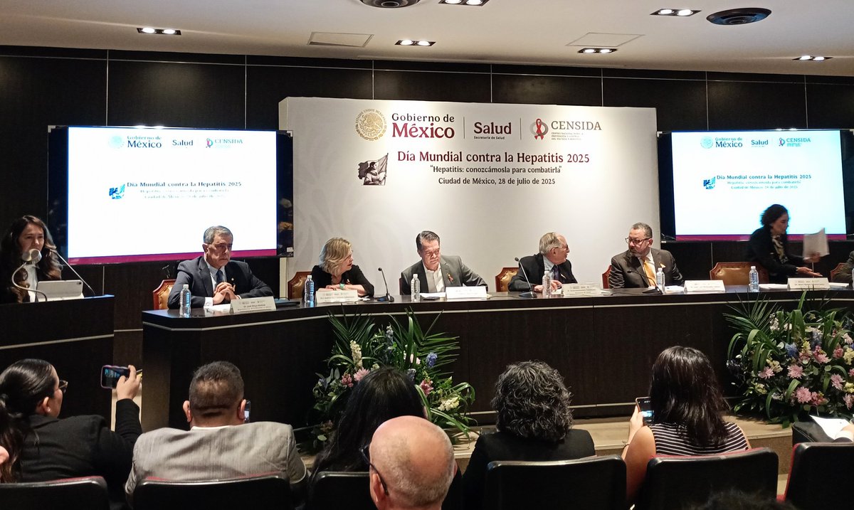 Antonio Oñate 🇲🇽 (@t_onate) on Twitter photo #WorldHepatitisDay
Hoy 28 de Julio (como cada año) en México y en el mundo conmemoramos el Día Mundial contra las Hepatitis Virales ...
... con la presencia del Secretario de Salud, de la Organización Panamericana de Salud
<a href="/pahowho/">PAHO/WHO</a> <a href="/SSalud_mx/">SALUD México</a> <a href="/MaribelRCoronel/">Salud y Economía. Economía y Salud</a>
<a href="/Hepatos_Aion/">Hepatos_Aion</a> #WorldHepatitisDay
Hoy 28 de Julio (como cada año) en México y en el mundo conmemoramos el Día Mundial contra las Hepatitis Virales ...
... con la presencia del Secretario de Salud, de la Organización Panamericana de Salud
<a href="/pahowho/">PAHO/WHO</a> <a href="/SSalud_mx/">SALUD México</a> <a href="/MaribelRCoronel/">Salud y Economía. Economía y Salud</a>
<a href="/Hepatos_Aion/">Hepatos_Aion</a>