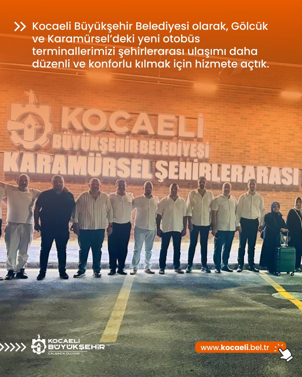 Şehirlerarası ulaşımı daha düzenli ve konforlu hale getirmek amacıyla Gölcük ve Karamürsel’deki yeni otobüs terminallerimizi hizmete açtık. 🚍✨