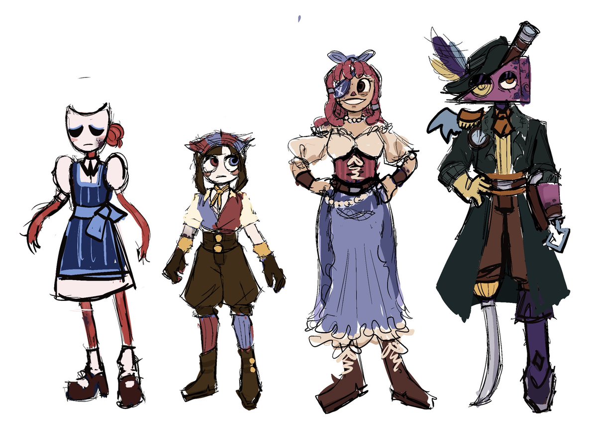Thirteen_1133's tweet image. Reworking some of the pirate au designs
#TADC #tadcfanart #tadcau #TheAmazingDigitalCricus #Pirates
