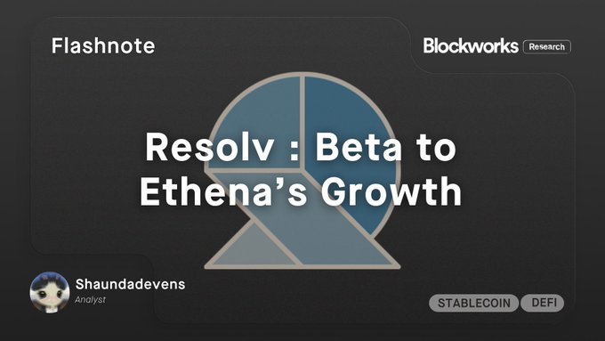 Resolv 相比 Ethena 增长的示意图