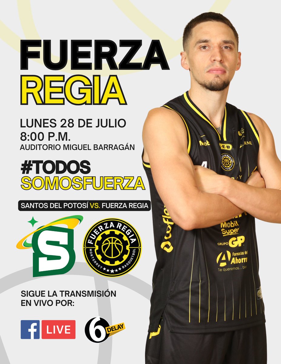 mmdeportesmx's tweet image. 🏀 ¡Hoy juega Fuerza Regia!
Nos enfrentamos a Santos del Potosí a las 8 PM.
Síguelo EN VIVO por Canal 6.3 📺
#FuerzaRegia #TodosSomosFuerza