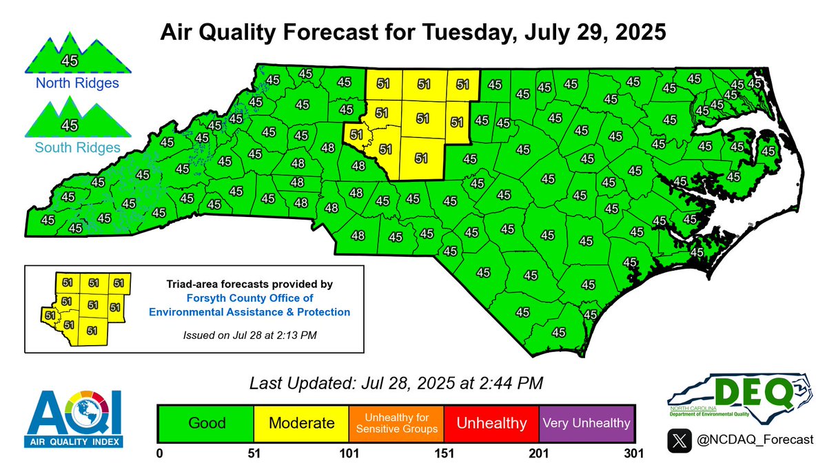 NC Air Quality Forecast tweet media