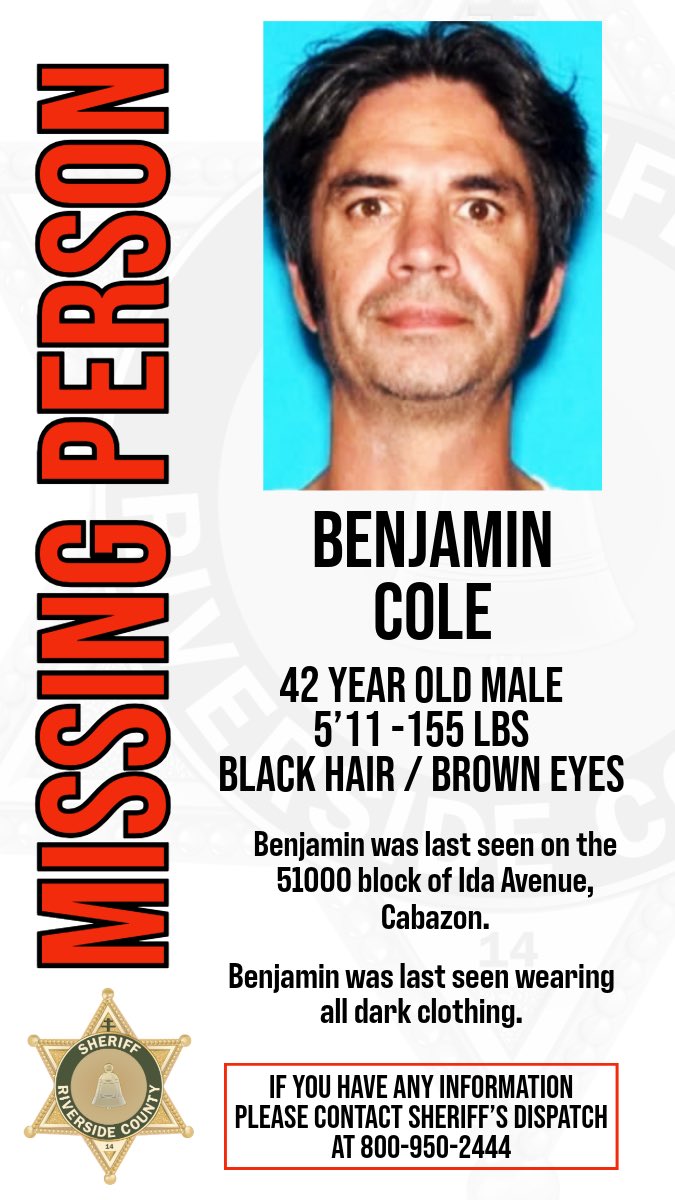 RSO's tweet image. #MissingPerson - Benjamin Cole
If you have any information on Benjamin’s whereabouts, please contact RSO dispatch at 800-950-2444.
Thank you.