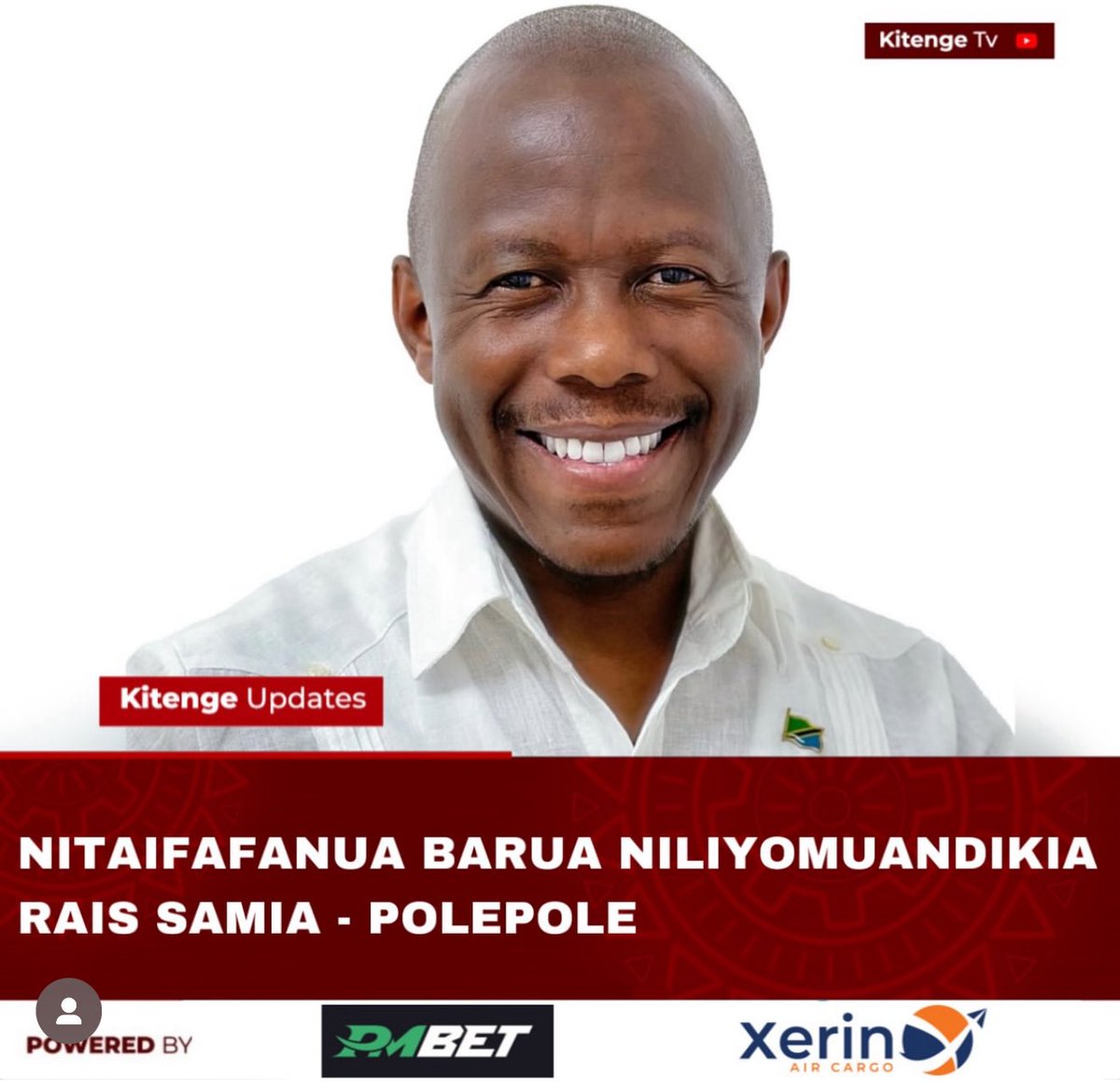 USHAURI
TUNAFAHAMU WEWE NI MTUMISHI BORA NA MZALENDO LAKINI USITUMIE UMAARUFU ULIOPATA KUPITIA CCM NA UTEUZI WA RAIS,KUSHIRIKI UCHOCHEZI WOWOTE WAKATI HUU NCHI IKIELEKEA KWENYE UCHAGUZI,YAYARI UMEANDIKA BARUA IMEJIELEZA,HAIHITAJI UFAFANUZI