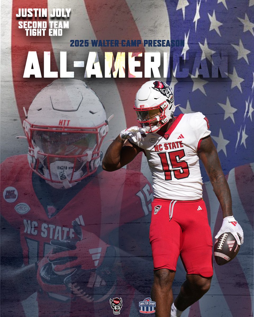 WalterCampFF's tweet image. In case you missed it - the nation's oldest All-America team has selected its 2025 Preseason All-Americans.
Did you know: NC State has had a Walter Camp First Team All-American in two of the last three seasons.