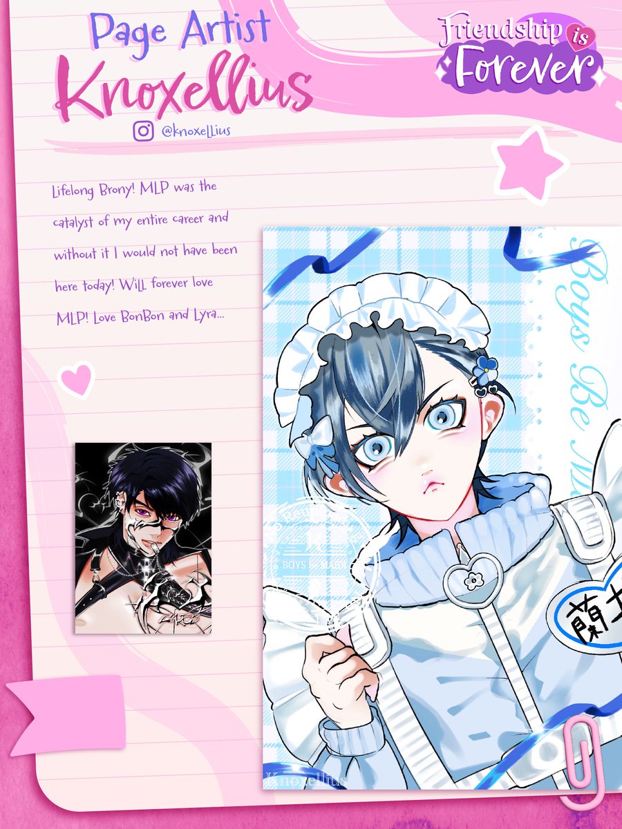 ✨ Contributor Spotlight: Knoxellius ✨

Welcome our next zine Page Artist, Knoxellius! They'll be drawing a wonderful scenic piece with Lyra and BonBon!

💖 Instagram instagram.com/knoxellius