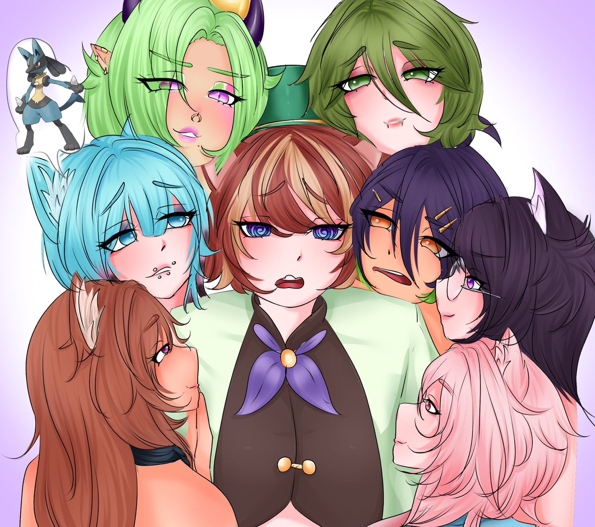 Kitty bit off more than he could chew, But that’s okay because everyone is being friendly and teasing him into oblivion! Thank you for being in the art with me and I can’t stress enough: THANK YOU <a href="/YukiChan_comic/">🌸Yuki-cham🌸(🔞 commission's open)</a> for doing this, I know it was a lot but aaaa tysm! Ppl in it are:🧵