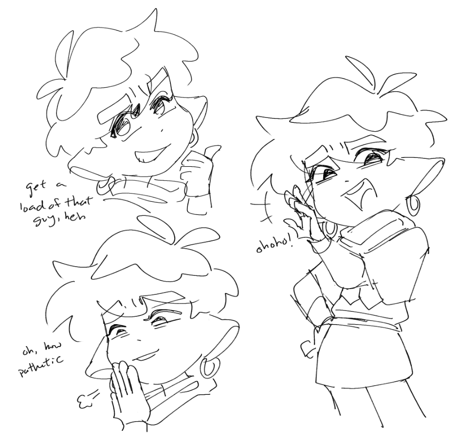 i meant to draw something else and it turned into "faces to let u know rudi's Definitely been possessed by. something else"