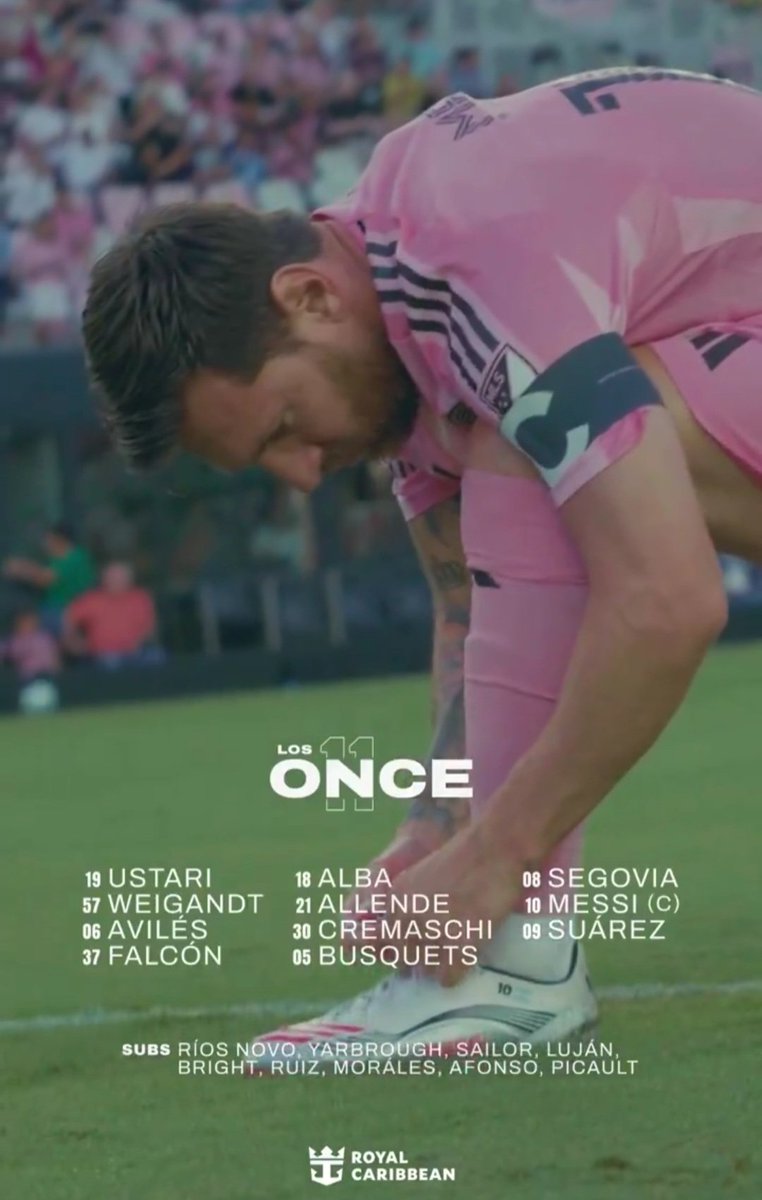 Lionel Messi starts for Inter Miami.