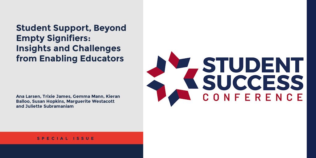🆕In special issue: 
The use of autoethnography to draw on the lived experience of educators working in Enabling programs across four Australian universities #EnablingEducation #StudentSupport 
doi.org/10.63608/ssj.3…
