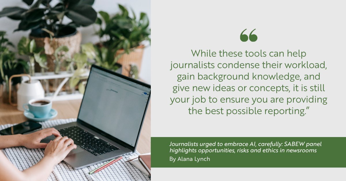BizJournalism's tweet image. With the rapid development of AI tools, the challenge for journalists is to stay ahead of the curve, according to a panel of industry experts hosted in late June by @SABEW.
@LynchAlana99068 shares key insights from the panel in her latest article.
businessjournalism.org/2025/07/sabew-…