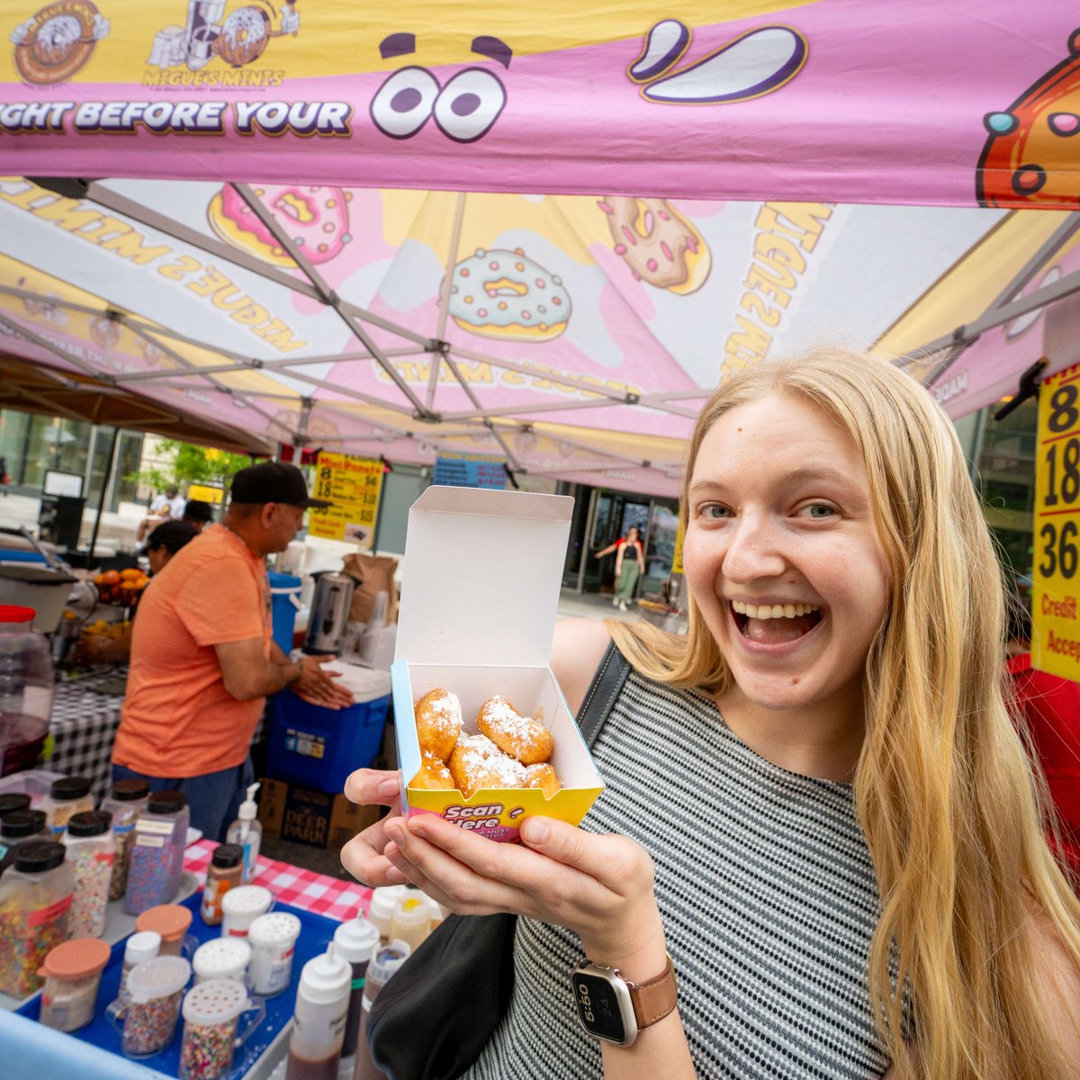 NoMaBID's tweet image. You do-nut want to miss this! 🍩✨The NoMa Farmers Market is bringing the flavor and the fitness this Thursday, July 17 from 4–8 PM on Third Street NE! Orange Theory will be leading FREE mini workouts at 5:30 & 6:30 PM and @JoshicaAcoustic will be performing live!