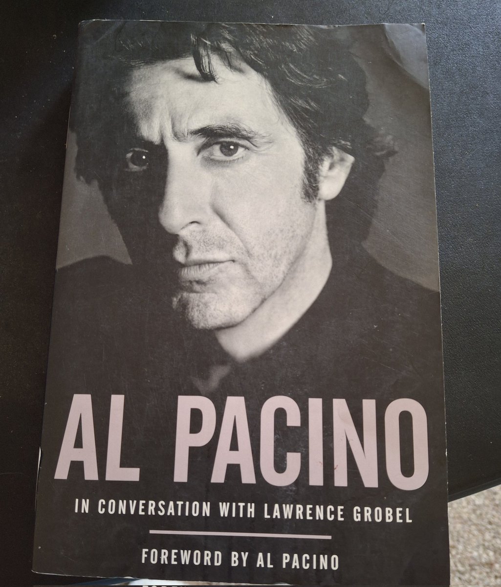 I received this today. It's  older, but it's still a goodie. I must see this man every day.  #AlPacino #LarenceGrobel #thriftbooks