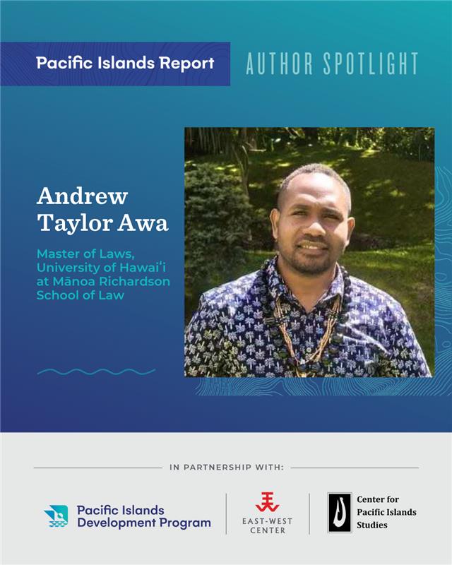 Pacific Islands Development Program (@pidp_ewc) on Twitter photo In the latest Visions & Voices, <a href="/UHMLawSchool/">Hawaiʻi's Law School</a> student, Andrew Taylor Awa of Honiara, calls for open dialogues between government officials and rural communities in the Solomon Islands to enhance healthcare access.
#VisionsandVoices #PIR #SolomonIslands
bit.ly/3IyIx0D In the latest Visions & Voices, <a href="/UHMLawSchool/">Hawaiʻi's Law School</a> student, Andrew Taylor Awa of Honiara, calls for open dialogues between government officials and rural communities in the Solomon Islands to enhance healthcare access.
#VisionsandVoices #PIR #SolomonIslands
bit.ly/3IyIx0D