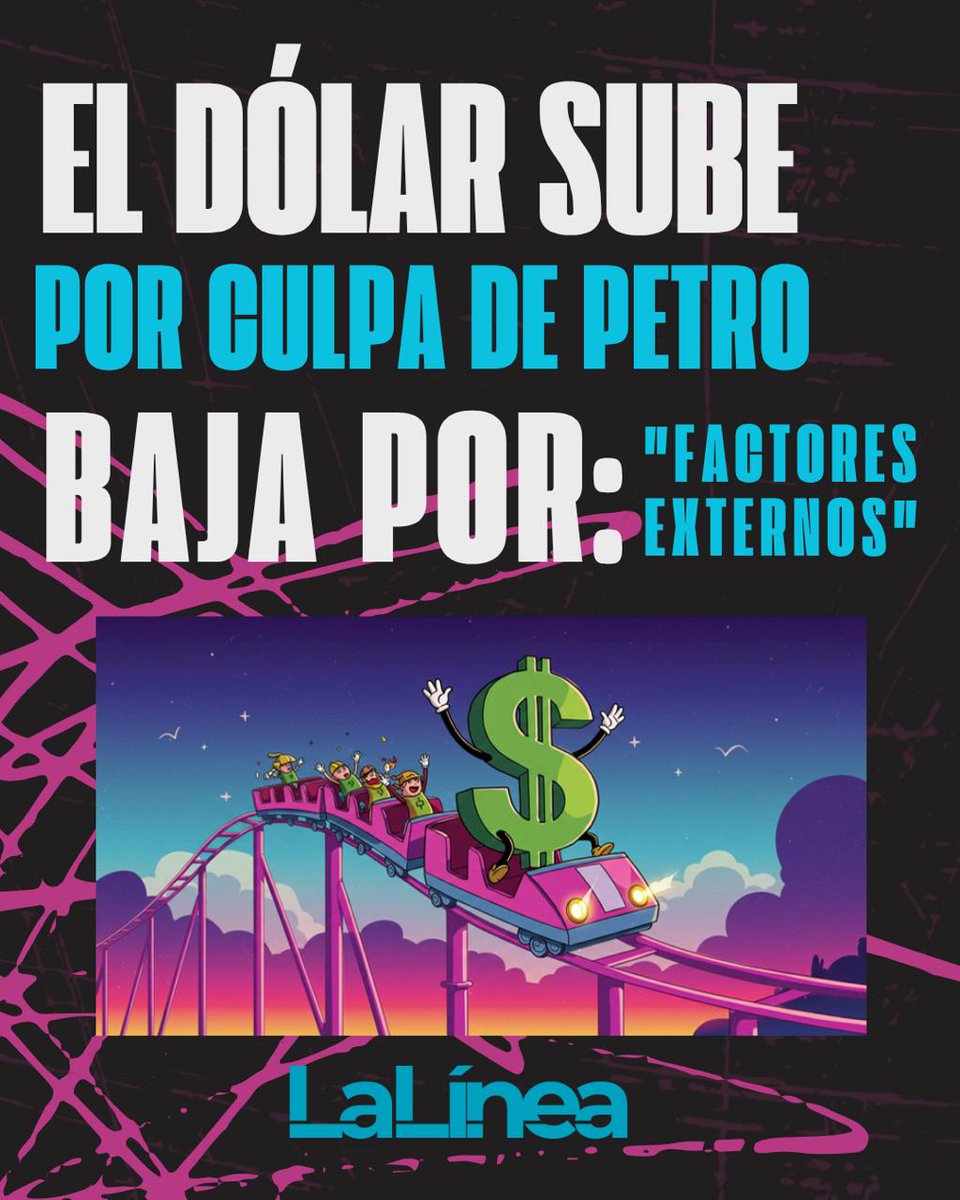 LaLineaCol's tweet photo. 📉💥 ¿Y el dólar a 10 mil?
Durante la pasada campaña electoral nos buscaron intimidar: que con @petrogustavo como Presidente el dólar se iba a disparar, que se venía el caos económico. Lo dijeron los grandes medios.
🔴Que no te engañen. Comparte, infórmate, y mantente en #LaLínea https://t.co/Ap4eVPZR8c