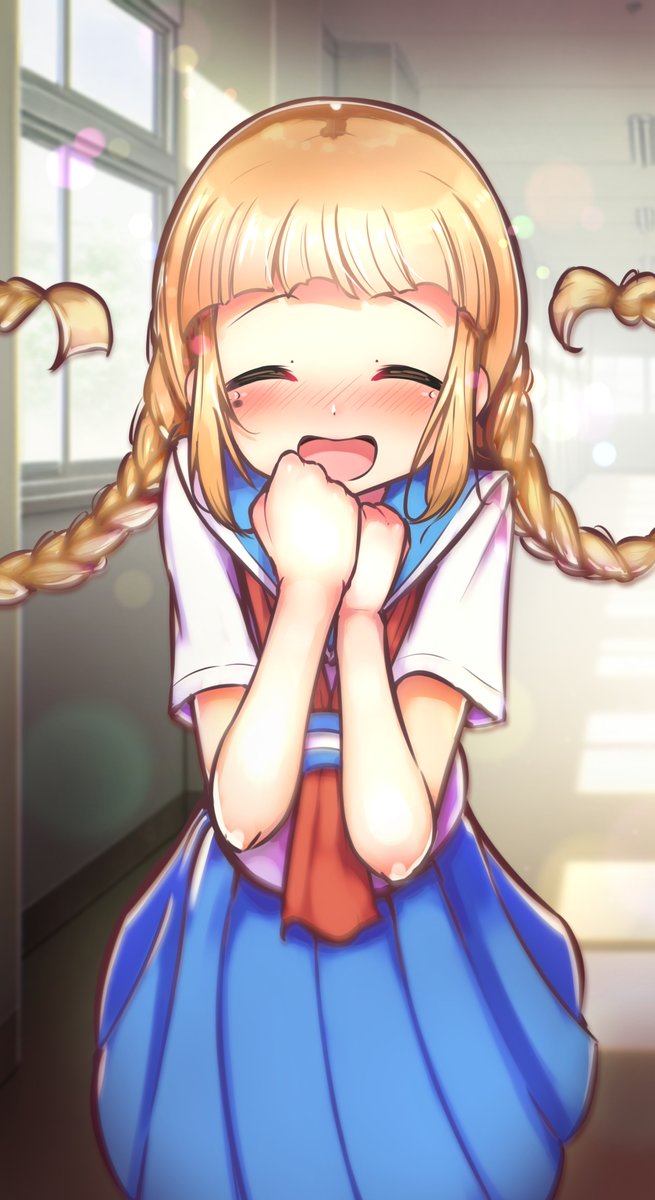 my_kakukaku_r18's tweet image. 【絵そら子と】毎日更新中!✨今日の髪型は、素朴で可愛い三つ編みおさげ。この満面の笑顔、何て言ってるんだろう?😊💖心がきゅんとする久方絵そら子、見守ってね。コメント&いいねRT、フォローも待ってるよ! #偽賢者の石 #毎日お絵描き #三つ編み #おさげ髪 #久方絵そら子 #純粋 #癒やし #笑顔