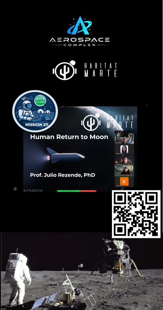 During space analog virtual mission 211, organized by space analog station @HabitatMarte, Professor @JulioRezende did a presentation about huma return to Moon.
The presentation is available in the link: youtu.be/2SHChlGmMG0
 
Today, July 16th is celebrated 56 years of Saturn V