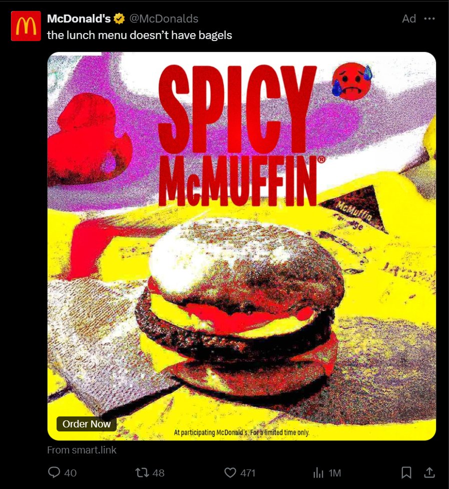 rats7's tweet image. idk what's more insane about this. the fact that real companies still advertise on here or the fact that a real company is posting deep fried image ads in 2025