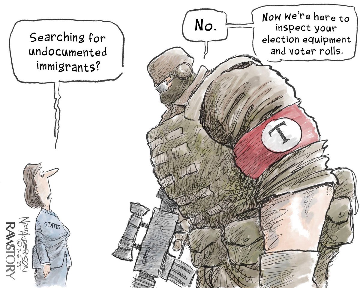 Nick_Anderson_'s tweet image. Federal Overreach
Follow me on Substack: nickanderson.substack.com
#votingrights #elections