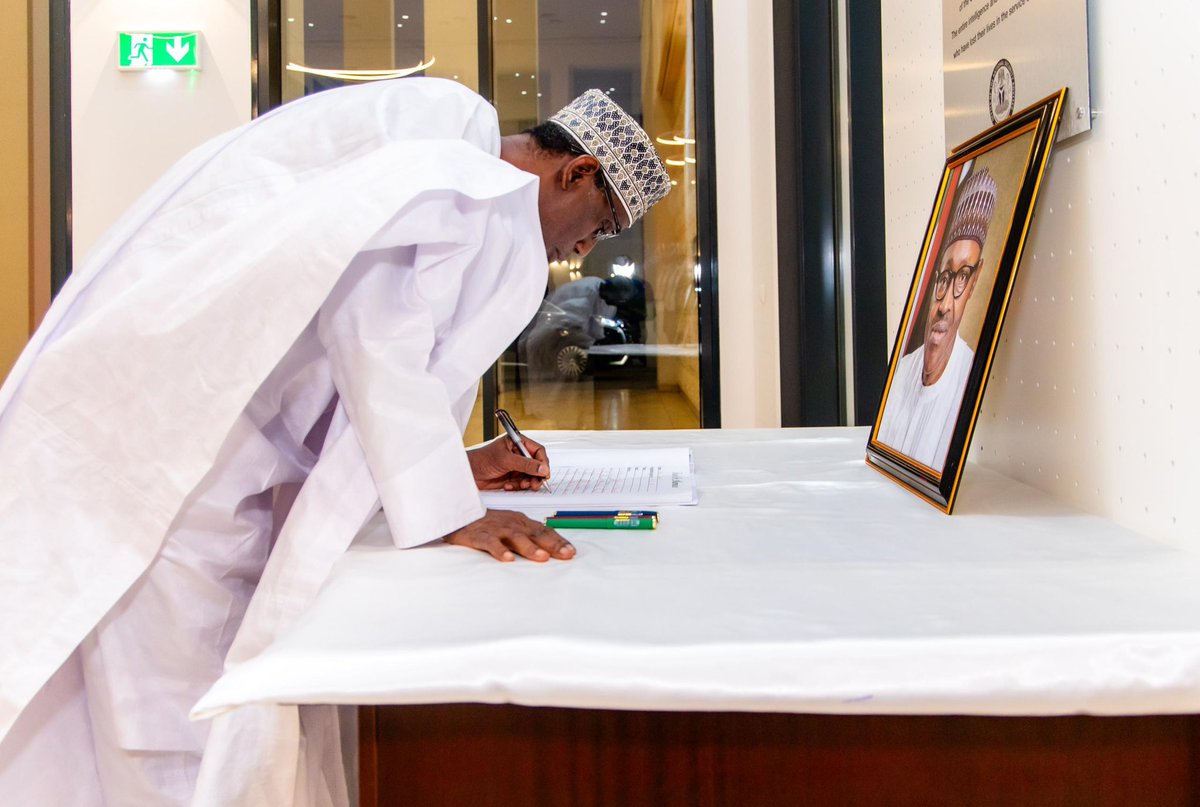 In line with President Bola Ahmed Tinubu’s directive to open condolence register in all government offices, the National Security Adviser has opened a condolence register in honour of the late President Muhammadu Buhari, with a heartfelt tribute to his legacy of service and