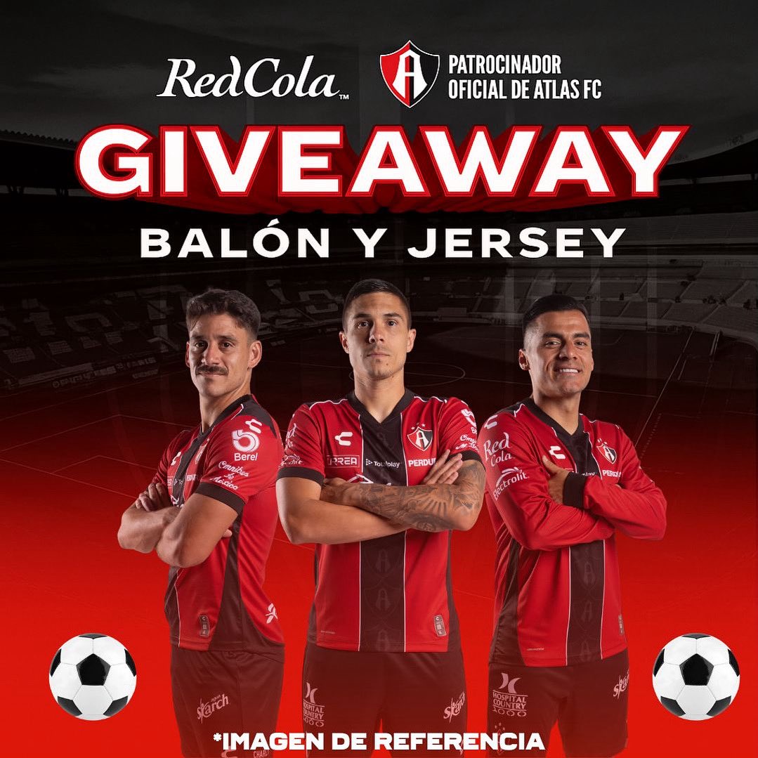 ¡Giveaway Rojinegro! 🔥

Participa por un jersey y balón autografiado por el equipo del @atlasfc ⚽️🔥

Los pasos a seguir son: 

1. Sube un video celebrando un gol con la camisa del Atlas y etiquetando a @agasportsmx 🙌
2. Dale like a esta publicación y etiqueta a un amigo (este