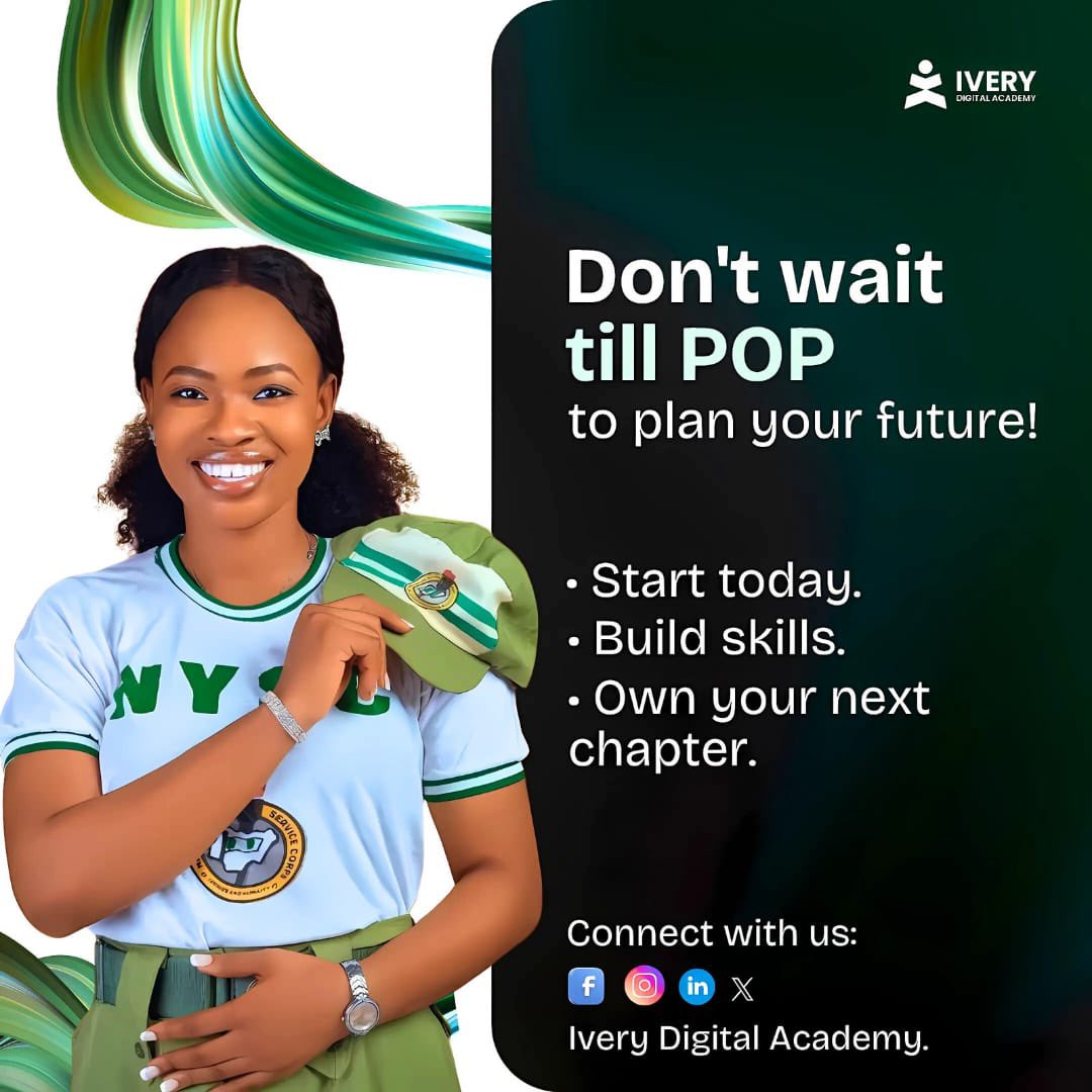 iverydigital's tweet photo. DELAY OFTEN ENDS IN REGRET!
“I should have done it while I had the time… I should have started earlier.”
Why not start now? DON’T WAIT TILL POP, step into your next chapter with confidence!
Check the comment to get started
#NYSC #PostNYSC #DigitalSkills #IveryDigitalAcademy https://t.co/ToOGGbuJ97