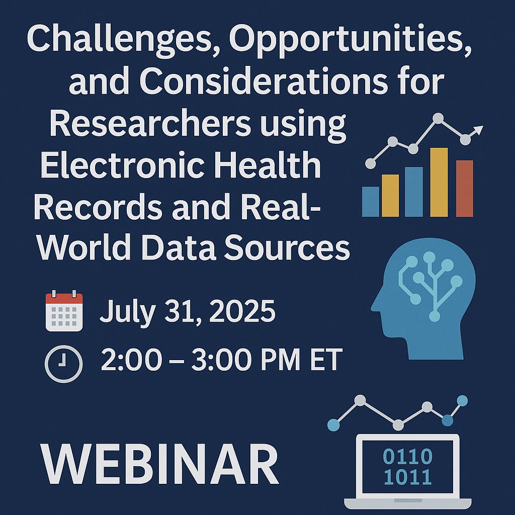 dkNET_Info's tweet image. 📢 Join the #NIDDK Central Repository #Webinar:
&quot;Challenges, Opportunities &amp;amp; Considerations for Researchers using EHR &amp;amp; Real-World Data Sources&quot;
🗓️ July 31, 2025 | 🕑 2–3 PM ET
🔗 dknet.org/about/dknetnew… 
#datascience #EHR #RWD