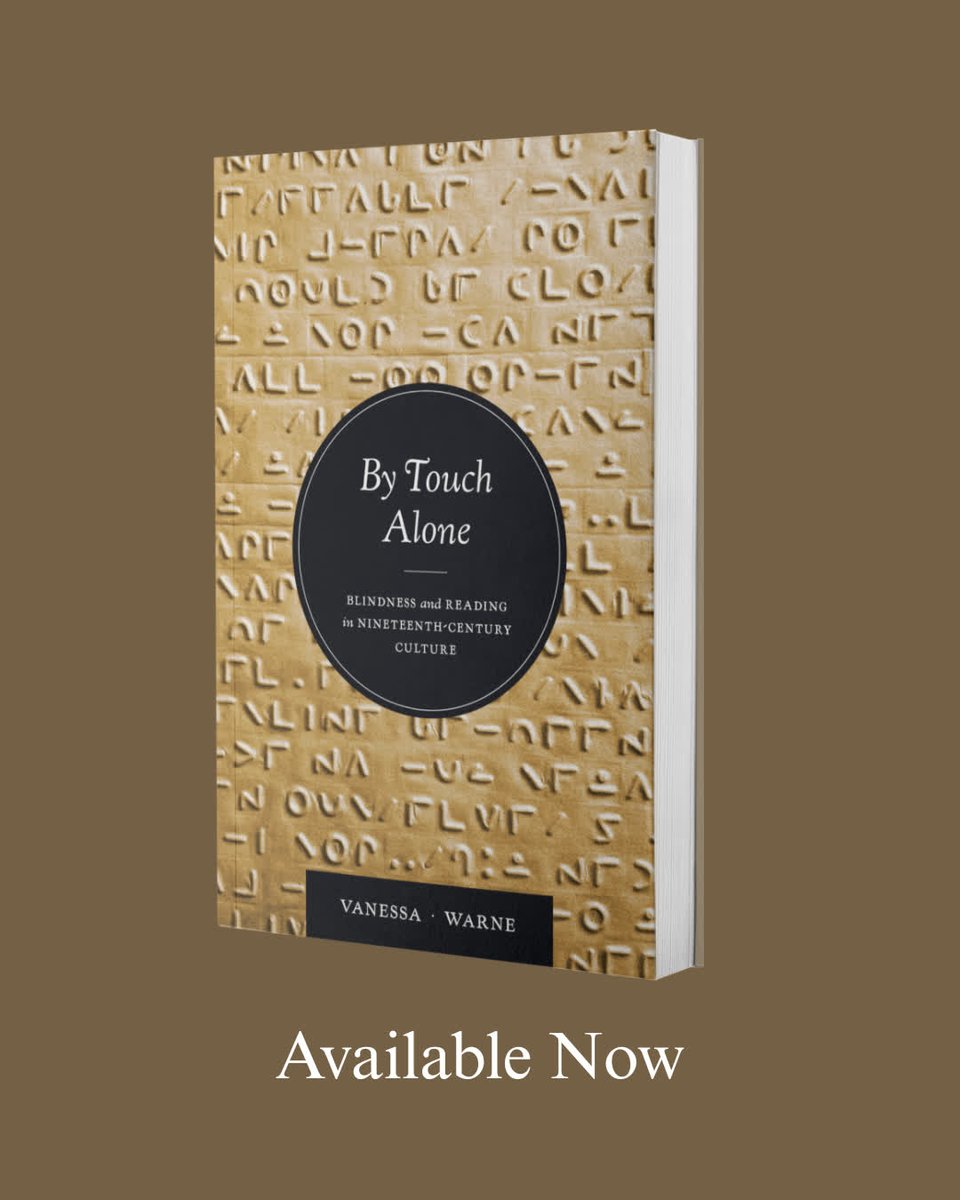UofMPress's tweet image. "By Touch Alone" by Vanessa Warne is now available! This volume explores how reading by touch challenged perceptions of blindness and what it means to be a reader in the nineteenth century. Start reading: doi.org/10.3998/mpub.1…
